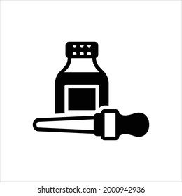 Vector black icon for serum