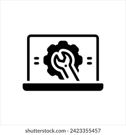 Icono negro vector para el servicio