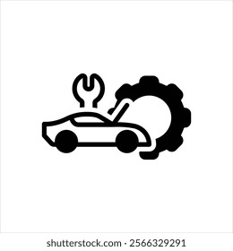 Vector black icon for service