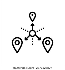 Vector black icon for several