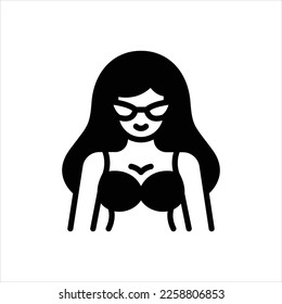 Icono negro vector para sexy