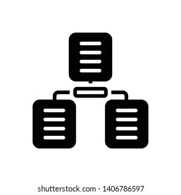 Vector black icon for sharing archives