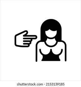 Vector black icon for she