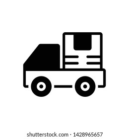 Vector black icon for shipping