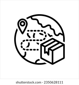 Vector black icon for shipping