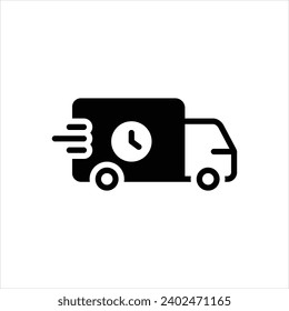 Vector black icon for shipping