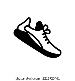 Vector black icon for shoes