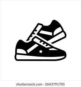 Vector black icon for shoes