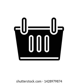Vector black icon for shopping basket