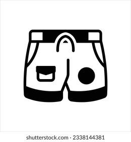 Vector black icon for short