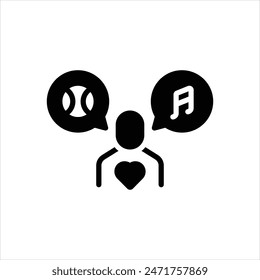 Vector black icon for show-interest