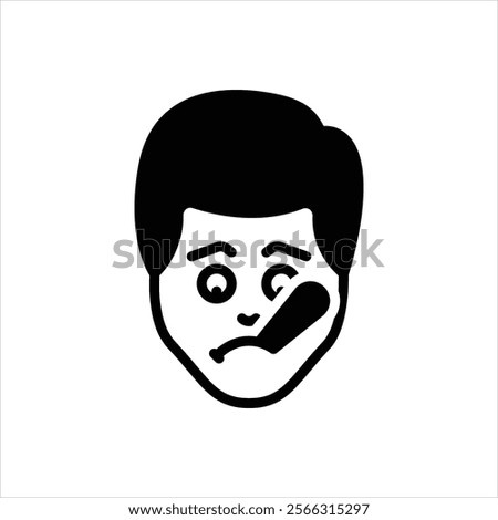 Vector black icon for sick