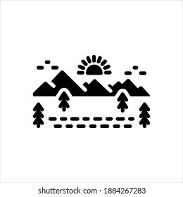Vector black icon for sierra