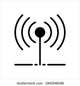 Vektorschwarzes Symbol für Signal
