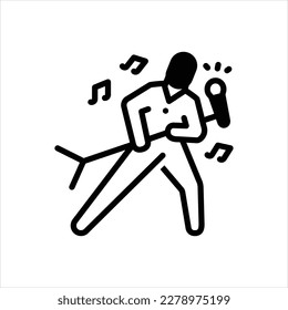 Vector black icon for sing
