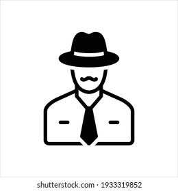 Vector black icon for sir