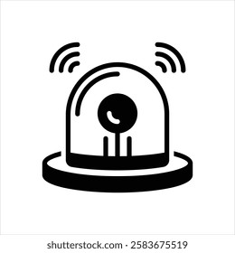Vector black icon for siren
