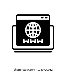 Vector black icon for site