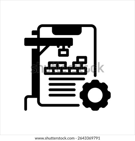 Vector black icon for site preparation