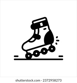 Vector black icon for skating