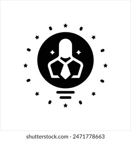 Vector black icon for skill
