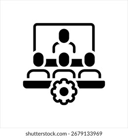 Vector black icon for skills training