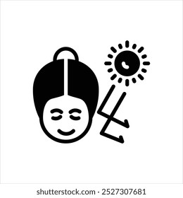 Vector black icon for skin protection