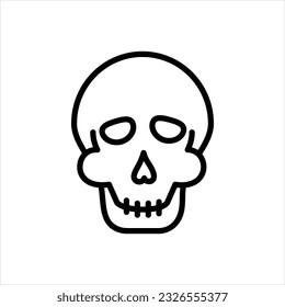 Vector black icon for skull