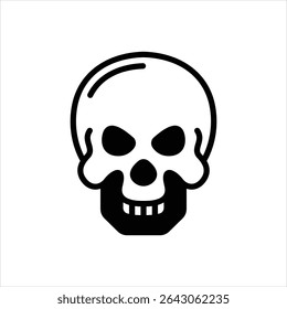 Vector black icon for skull