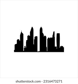 Vector black icon for skyline