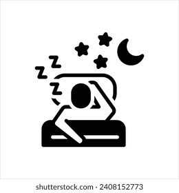 Vector black icon for sleep