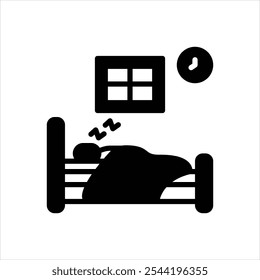 Vector negro icono para dormir