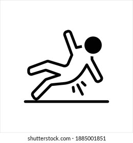 Vector black icon for slip