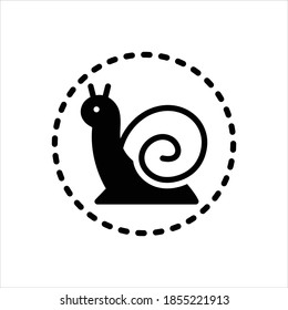 Vector black icon for slowly