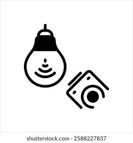 Vector black icon for smart lights