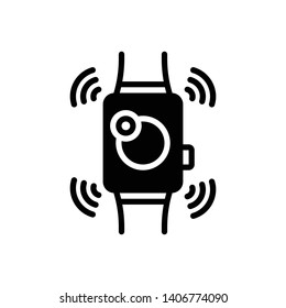 Vector black icon for smartwatch