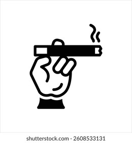 Vector black icon for smoking
