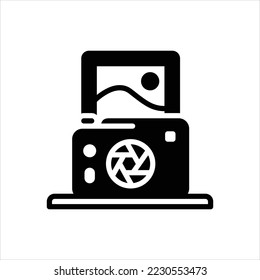 Vector black icon for snapshot