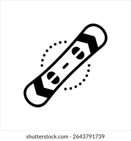 Vector black icon for snowboard