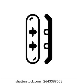 Ícone preto vetorial para snowboards