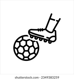Icono negro vector para el fútbol