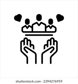 Icono negro vector para la sociabilidad