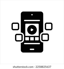 Vector black icon for social