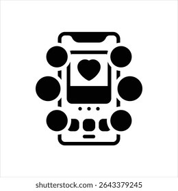 Vector black icon for social media