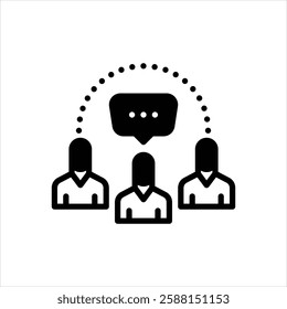 Vector black icon for socializing