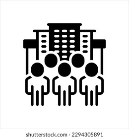 Vector black icon for society