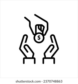 Vector black icon for solicitation