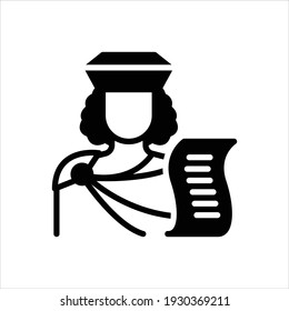 Vector black icon for solomon