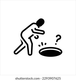 Vector black icon for somebody
