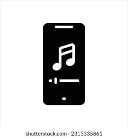 Vector black icon for song